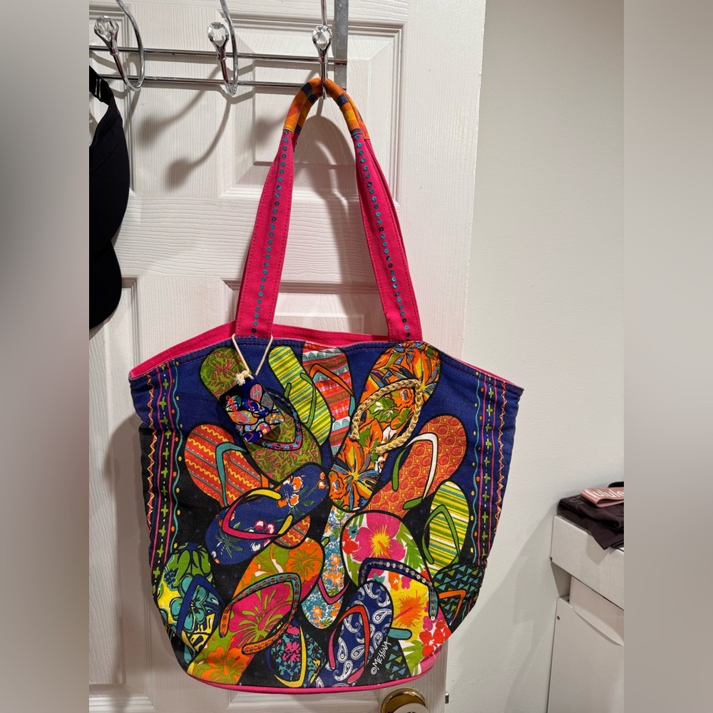 Colorful Sandal Design Beach Bag